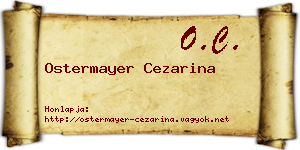 Ostermayer Cezarina névjegykártya